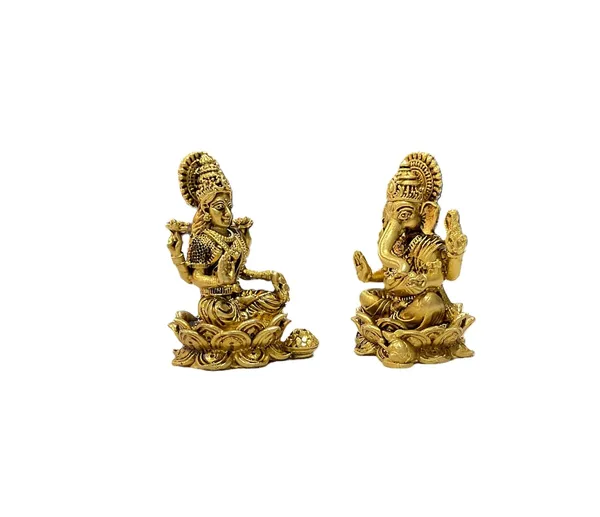 Sjl_Exports_Lakshmi_Ganesh_Brass_Idol_Pair_On_Lotus_For_Mandir_4_Cm_Mini_Brass_Lakshmi_Ganesh_Pair_Statue_On_Lotus_For_Devotion