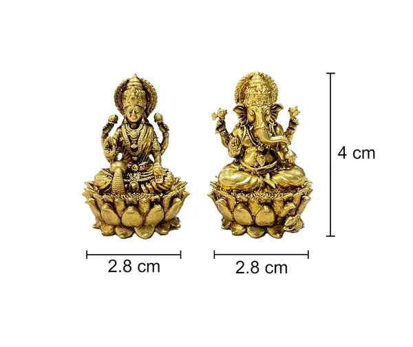 Sjl_Exports_Brass_Lakshmi_Ganesh_Idol_Pair_On_Lotus_Compact_4_Cm_Statue_Mini_Brass_Lakshmi_Ganesh_Idol_Pair_On_Lotus_4_Cm_For_Temple_Decor
