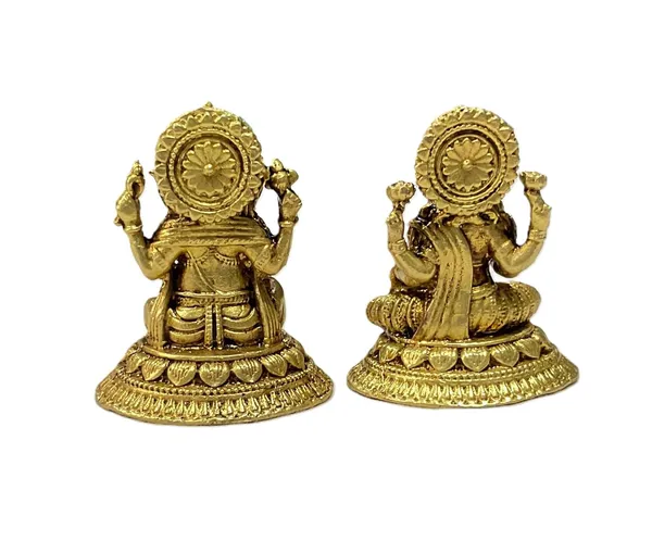 Sjl_Exports_Wax_Casting_Lakshmi_Ganesh_Brass_Idol_Pair_On_Singhasan_Small_4_Cm_Statue_Lakshmi_Ganesh_Mini_Brass_Idol_Pair_On_Singhasan_For_Worship