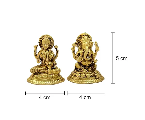 Sjl_Exports_Wax_Casting_Lakshmi_Ganesh_Brass_Idol_Pair_On_Throne_For_Worship_Home_Decor_Traditional_Brass_Lakshmi_Ganesh_Idol_Pair_On_Singhasan_For_Puja_5_Cm