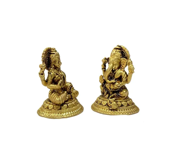 Sjl_Exports_Wax_Casting_Lakshmi_Ganesh_Brass_Idol_Pair_On_Throne_For_Worship_Home_Decor_Traditional_Brass_Lakshmi_Ganesh_Idol_Pair_On_Singhasan_For_Puja_5_Cm