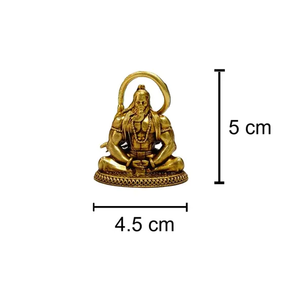 Sjl_Exports_Hanuman_Ji_Sitting_In_Meditation_Brass_Idol_For_Devotion_Gift_Mini_Brass_Hanuman_Ji_Idol_Sitting_In_Dhyaan_Pose_5_Cm