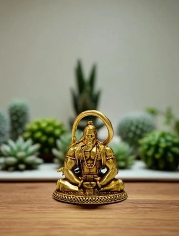 Sjl_Exports_Hanuman_Ji_Sitting_In_Meditation_Brass_Idol_For_Devotion_Gift_Mini_Brass_Hanuman_Ji_Idol_Sitting_In_Dhyaan_Pose_5_Cm