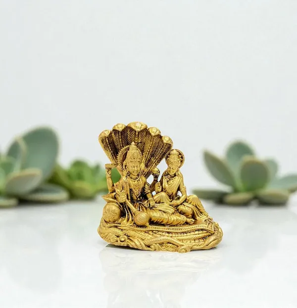 Sjl_Exports_Wax_Casting_Brass_Lakshmi_Narayan_Religious_Statue_With_Sheshnag_7_Cm_Golden_Finish_Temple_Decor_Lakshmi_Narayan_On_Naag_Devta_Brass_Statue_For_Prosperity_Protection