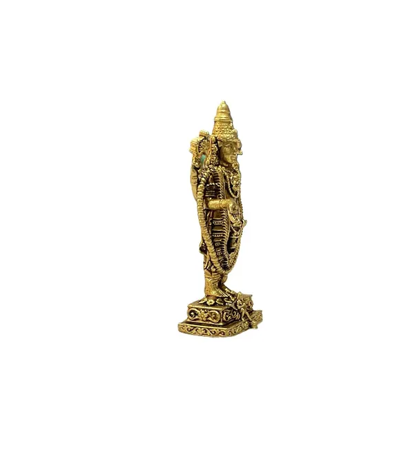 Sjl_Exports_Wax_Casting_Brass_Venkateswara_Balaji_Statue_Religious_Murti_7.5_Cm_Height_Gold_Tone_Mini_Brass_Tirupati_Balaji_Murti_For_Temple_Home_Decor