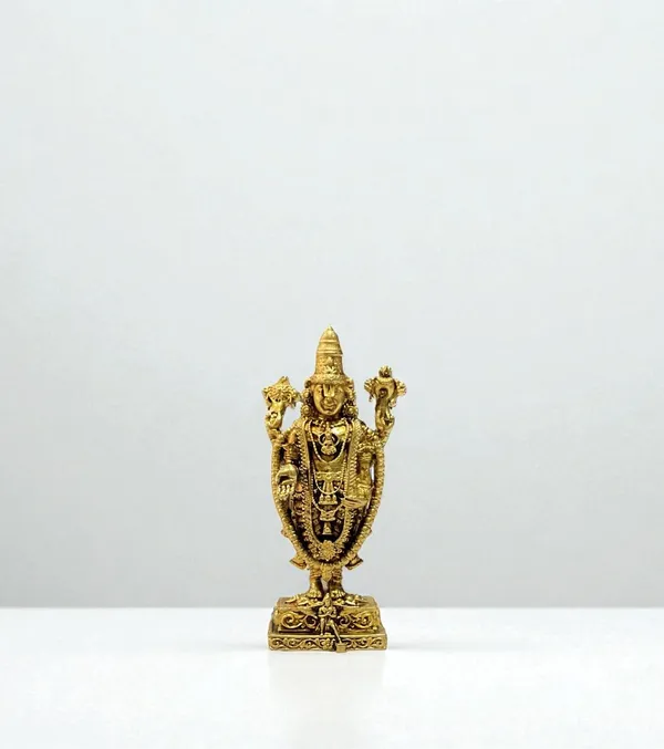 Sjl_Exports_Was_Casting_Mini_Brass_Tirupati_Balaji_Idol_6_Cm_Sacred_Lord_Venkateswara_Murti_Brass_Venkateswara_Balaji_Idol_For_Devotion_Prosperity