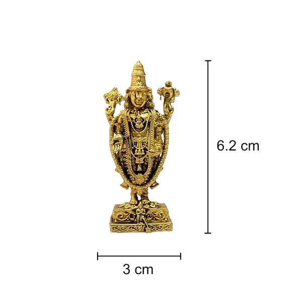 Sjl_Exports_Was_Casting_Mini_Brass_Tirupati_Balaji_Idol_6_Cm_Sacred_Lord_Venkateswara_Murti_Brass_Venkateswara_Balaji_Idol_For_Devotion_Prosperity