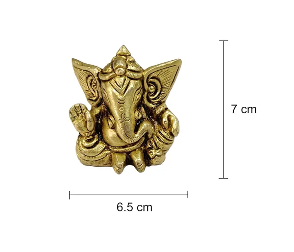 Sjl_Exports_Brass_Ganesha_Sitting_Idol_For_Home_Temple_Puja_Mini_Brass_Ganesha_Idol_Sitting_Position_7_Cm_Puja_Statue