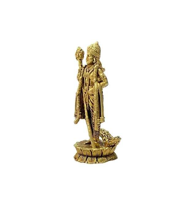 Sjl_Exports_Wax_Casting_Brass_Lord_Murugan_Idol_Mini_Kartikeya_Subramanya_Statue_Miniature_Brass_Murugan_Statue_5_Cm_Devotional_Idol_For_Puja
