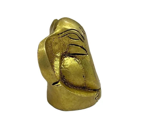 Sjl_Exports_Brass_Lord_Ganesha_Sitting_Idol_With_Four_Hands_For_Puja_Mini_Brass_Ganesha_Statue_5_Cm_Sitting_Position_With_4_Hands