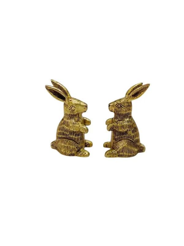Sjl_Exports_Brass_Animal_Figurine_Cute_Rabbit_Pair_Statue_For_Home_Decor_Gifting_Handcrafted_Brass_Rabbit_Figurines_9.5_Cm