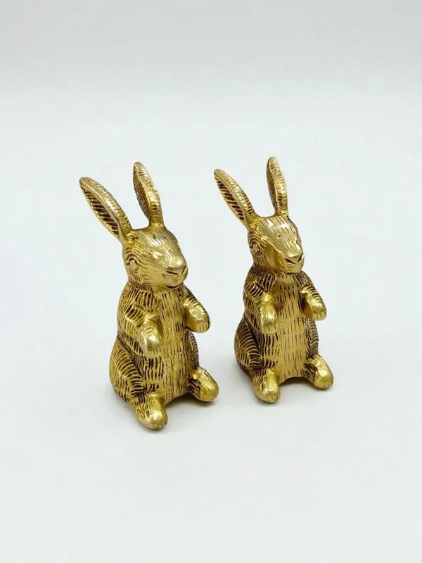Sjl_Exports_Brass_Animal_Figurine_Cute_Rabbit_Pair_Statue_For_Home_Decor_Gifting_Handcrafted_Brass_Rabbit_Figurines_9.5_Cm