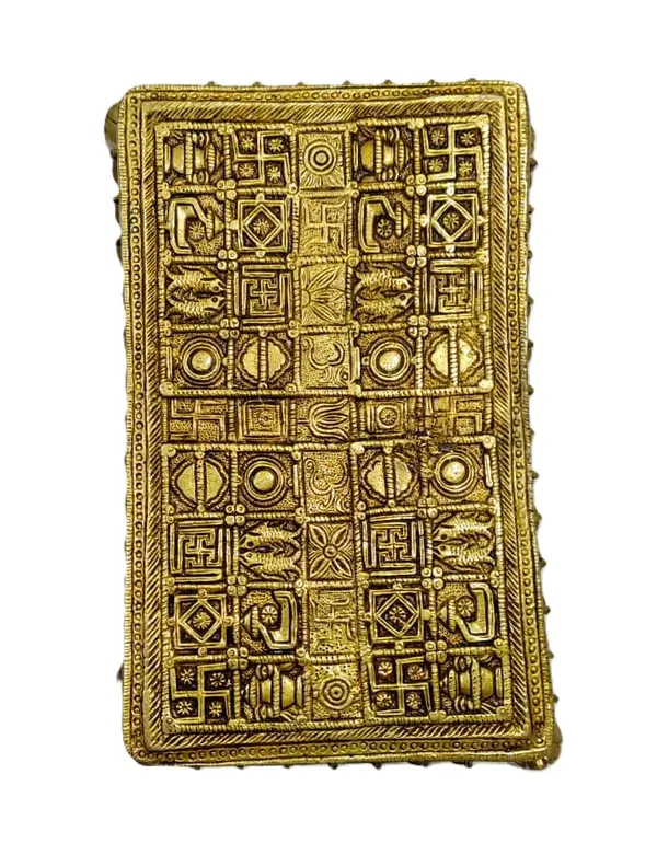 Sjl_Exports_Traditional_Brass_Chowki_For_Idols_Diyas_Kalash_Puja_Essentials_Brass_Pooja_Chowki_For_Home_Temple_Daily_Worship_28_X_19_X_7_Cm