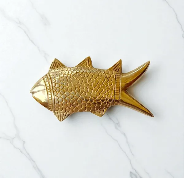 Sjl_Exports_Brass_Matsya_Murti_12_Cm_Sacred_Fish_Idol_For_Worship_Decoration_Brass_Matsya_Fish_Vastu_Idol_Traditional_Hindu_Decor_12_X_6_5_Cm_Gold