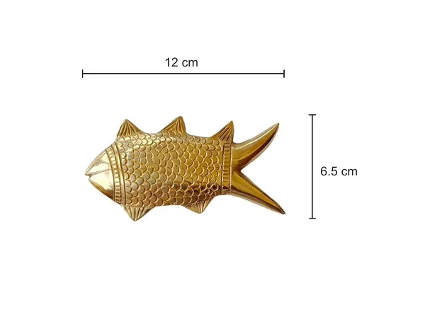 Sjl_Exports_Brass_Matsya_Murti_12_Cm_Sacred_Fish_Idol_For_Worship_Decoration_Brass_Matsya_Fish_Vastu_Idol_Traditional_Hindu_Decor_12_X_6_5_Cm_Gold