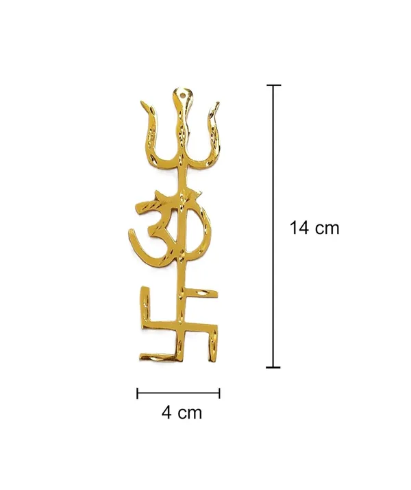 Sjl_Exports_Brass_Trishakti_Yantra_Wall_Hanging_For_Home_Office_Worship_Brass_Trishakti_Wall_Hanging_Om_Trishul_Swastik_Religious_Symbol_14_X_4_Cm_Gold