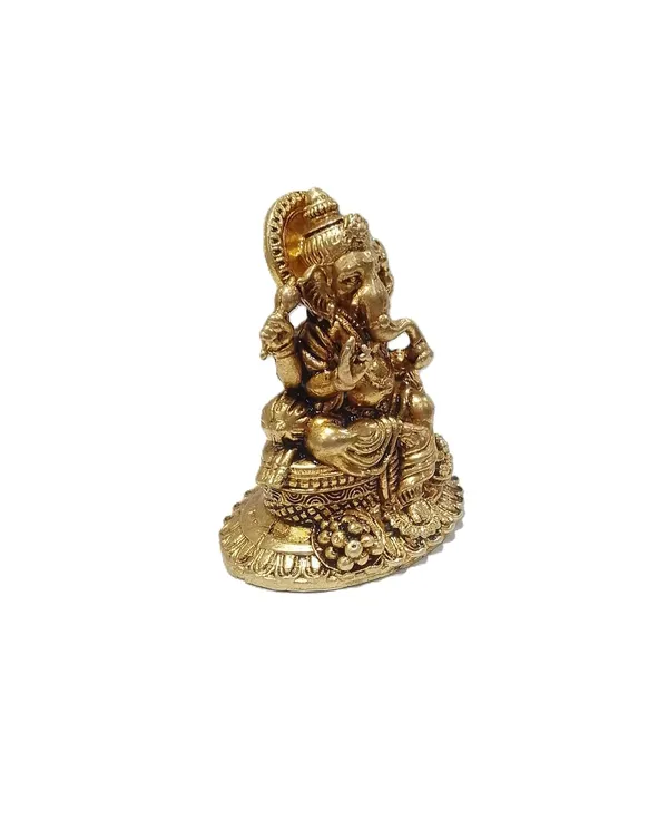 Sjl_Exports_Wax_Casting_Brass_Ganesha_Idol_Sitting_On_Sofa_4.5_Cm_Height_Gold_Finish_Religious_Decor_Traditional_Brass_Ganpati_Statue_Sitting_Pose_Idol_For_Devotion_Decor