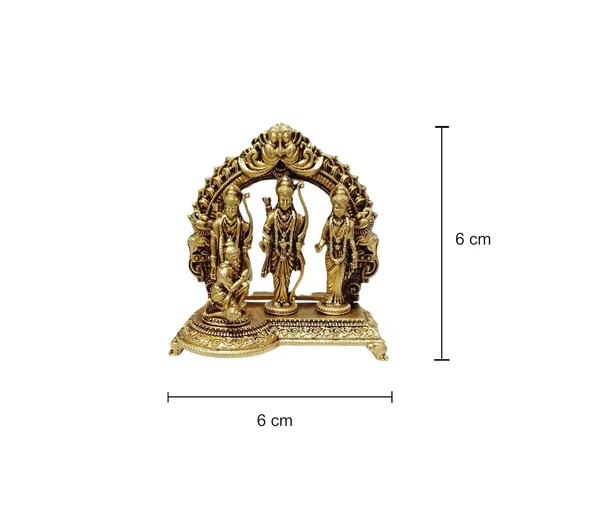 Sjl_Exports_Wax_Casting_Brass_Ram_Darbar_Idol_6X6_Cm_Lord_Ram_Sita_Lakshman_Hanuman_Statue_Ram_Darbar_Brass_Murti_Small_6_X_6_Cm_Idol_For_Puja_Home_Temple