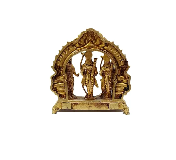 Sjl_Exports_Wax_Casting_Brass_Ram_Darbar_Idol_6X6_Cm_Lord_Ram_Sita_Lakshman_Hanuman_Statue_Ram_Darbar_Brass_Murti_Small_6_X_6_Cm_Idol_For_Puja_Home_Temple