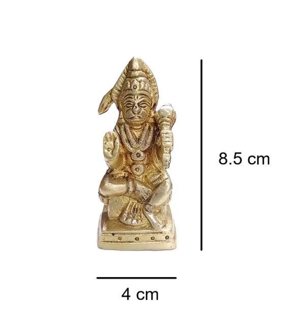 Sjl_Exports_Elegant_Brass_Hanuman_Statue__Divine_Decor_For_Home_And_Office_-_8.5_Cm,_Handcrafted_Brass_Hanuman_Murti_-_Symbol_Of_Strength,_Devotion_And_Protection