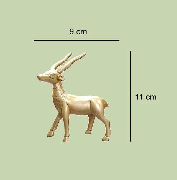 Sjl_Exports_Brass_Deer_Pair_Statue_11_Cm_Decorative_Showpiece_For_Home_Gold_Handcrafted_Brass_Two_Deers_Figurine_Symbol_Of_Peace_Prosperity