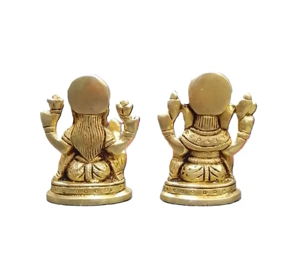 Sjl_Exports_Brass_Lakshmi_Ganesh_Idol_Set_7_Cm_Height_Traditional_Temple_Mandir_Decor_Religious_Gift_Brass_Lakshmi_Ganesh_Murti_Puja_Idol_Pair_For_Prosperity_Success