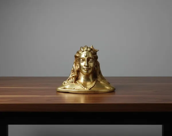 Sjl_Exports_Decorative_Brass_Lord_Shiva_Bust_Statue_Meditating_Pose_11.5_X_8.5_Cm_Gold_Finish_Handcrafted_Brass_Mahadev_Idol_Shiva_In_Meditation_For_Home_Temple