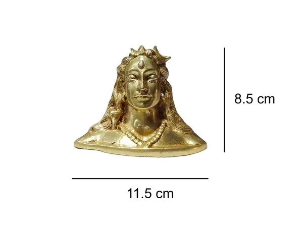 Sjl_Exports_Decorative_Brass_Lord_Shiva_Bust_Statue_Meditating_Pose_11.5_X_8.5_Cm_Gold_Finish_Handcrafted_Brass_Mahadev_Idol_Shiva_In_Meditation_For_Home_Temple