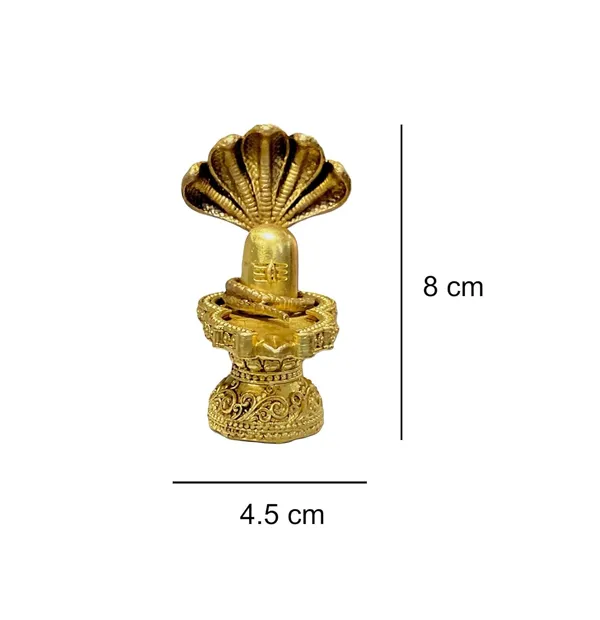 Sjl_Exports_Brass_Shivling_Statue_For_Pooja_Traditional_Hindu_Temple_Decor_Sacred_Religious_Idol_With_Decorative_Fan_Design_8_X_4_5_Cm