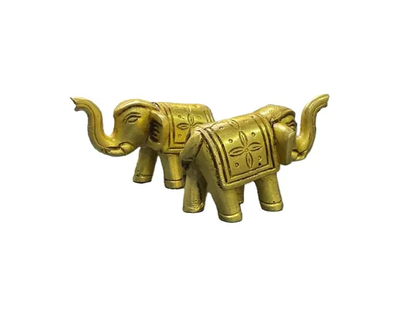Traditional_Brass_Elephant_Pair_Gold_Polished_Figurines_Religious_Art_Decor_Indoor_Home_Temple_Statues_6.5_X_4.5_Cm_Vastu_Feng_Shui_Good_Luck_Symbols