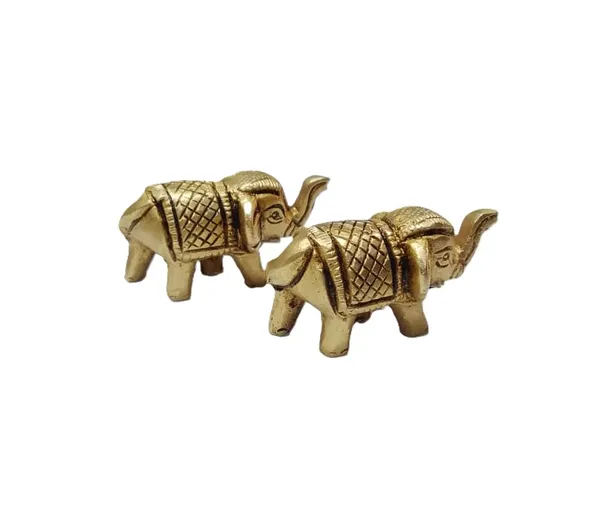 Sjl_Exports_Beautiful_Mini_Brass_Elephant_Pairs_For_Home_Decor_Brass_Mini_Elephant_Statues_For_Decoration_2.5_Cm