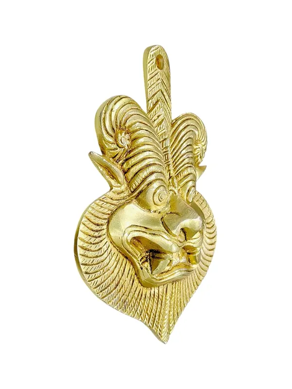 Sjl_Exports_Traditional_Brass_Yali_Wall_Decor_South_Indian_Temple_Art_Antique_Gold_Finish_Handcrafted_Guardian_Deity_Sculpture_Wall_Hanging_For_Home_Temple_16.5_X_12_X_3_Cm