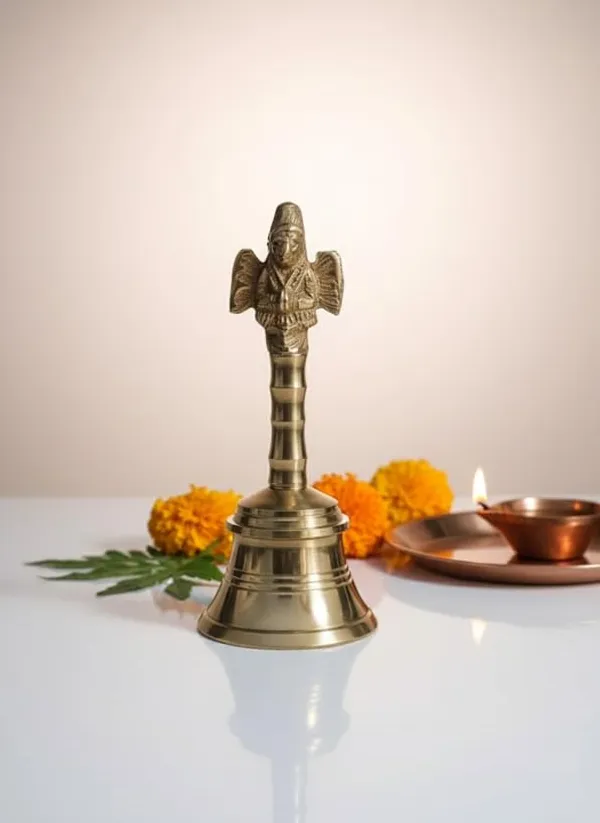Sjl_Brass_Garuda_Hand_Bell_Traditional_Pooja_Ghanti_Gold_15_Cm_Height_7_Cm_Width_Polished_Finish_Religious_Decor_For_Home_Temple_Art_Deco_Style