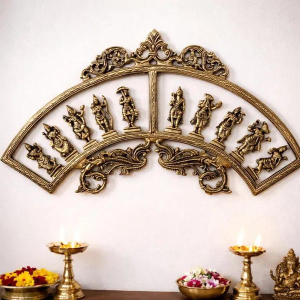 Sjl_Antique_Brass_Vishnu_Dashavatara_Wall_Hanging_Semi_Arch_Design_Traditional_Indian_Temple_Art_24_X_13_Inches_Home_Decor_For_Pooja_Room_Living_Room