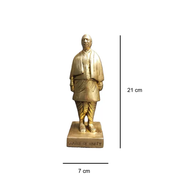 Sjl_Brass_Statue_Of_Unity_Showpiece,_Decorative_Figurine,_Gold,_21_Cm,_Traditional_Home_Decor,_Office_Display_Piece
