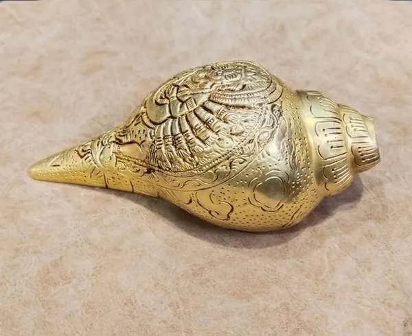 Sjl_Exports_Handcrafted_Brass_Ganesha_Engraved_Shankh_Decorative_Vamavarti_Blowing_Conch_For_Pooja_Home_Decor_Pure_Brass_Made_Pooja_Shankh_For_Mandir_Decoration