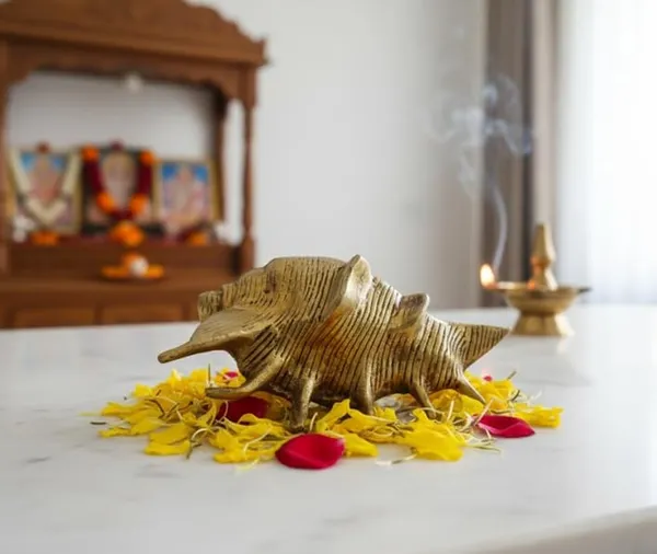 Sjl_Antique_Brass_Blowing_Shankh_Functional_Loud_Sounding_Vamavarti_Conch_With_Ribbed_Design_For_Rituals_Aarti