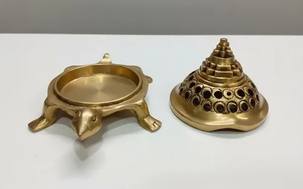Sjl_Brass_Turtle_Dhoop_Dani_Incense_Burner_Golden_Finish_With_Sri_Yantra_Perforated_Lid_Traditional_Home_Decor