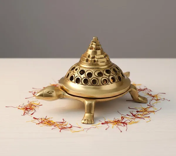 Sjl_Brass_Turtle_Dhoop_Dani_Incense_Burner_Golden_Finish_With_Sri_Yantra_Perforated_Lid_Traditional_Home_Decor