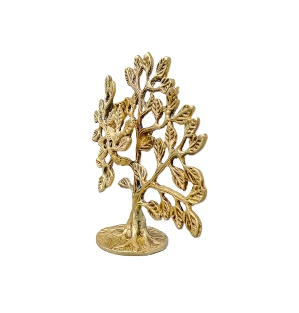 Sjl_Exports_Brass_Decorative_Tree_Figurine_Golden_Finish_14_Cm_Handcrafted_Metal_Tree_Sculpture_For_Home_Decor_Office_Desk_Table_Top