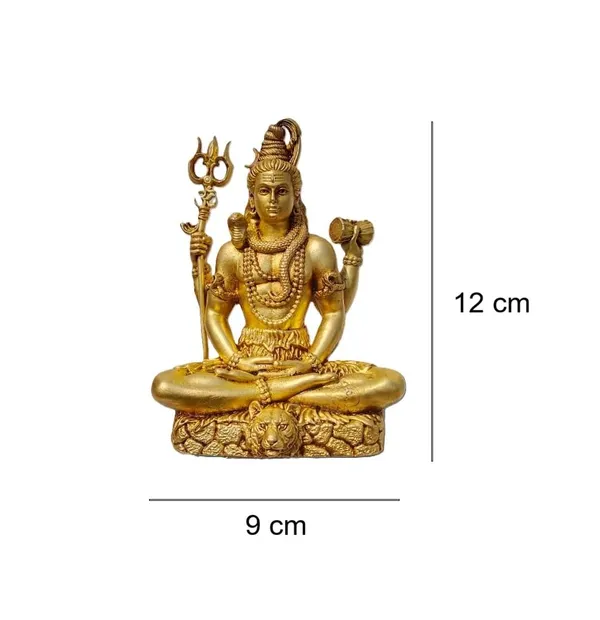 Sjl_Wax_Casting_Pure_Brass_Lord_Shiva_Meditating_Statue_Mahadev_Idol_With_Trishul_Damru_Handcrafted_Hindu_God_Murti_For_Home_Mandir_Office_Decor_12_X_9_Cm