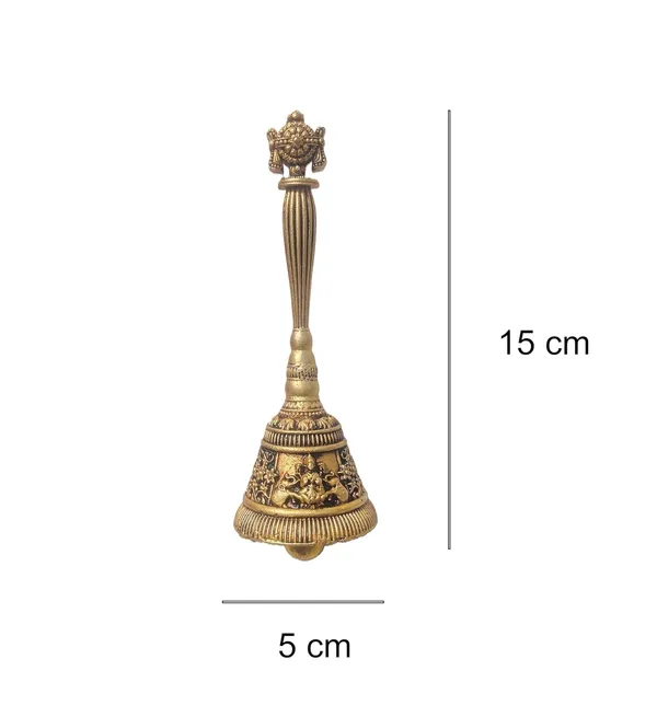Sjl_Brass_Pooja_Sudarshan_Chakra_Design_Ghanti_With_Lakshmi_Ji_Engraving_Gold_15_Cm_Height_Polished_Finish_Religious_Theme_Handcrafted_Bell_For_Worship