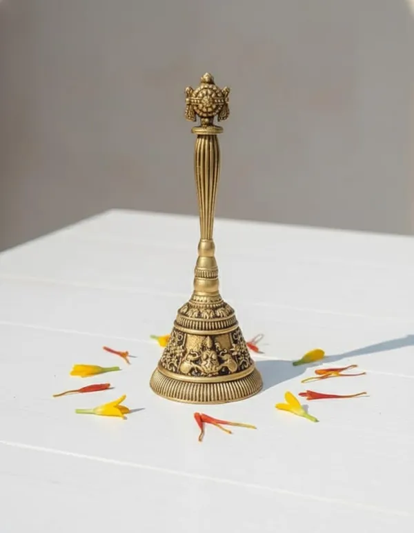 Sjl_Brass_Pooja_Ghanti_With_Lakshmi_Ji_Engraving_Handcrafted_Gold_Finish_15_Cm_Height_Religious_Theme_Indoor_Use