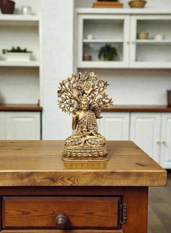 Sjl_Brass_Buddha_Statue_Under_Bodhi_Tree_Golden_Antique_Finish_Handcrafted_Meditation_Decor_12_Cm_Height