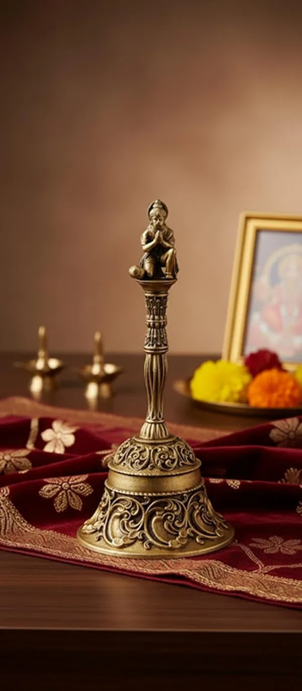 Sjl_Brass_Pooja_Ghanti_With_Hanuman_Ji_Design_Handcrafted_Temple_Bell_Golden_Finish_12_Cm_Height_Religious_Theme_Indoor_Worship