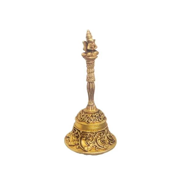 Sjl_Brass_Pooja_Ghanti_Hand_Bell_With_Garuda_Design_Golden_Antique_Finish_11_Cm_Height_Traditional_Handicraft_For_Temple_Worship_And_Aarti