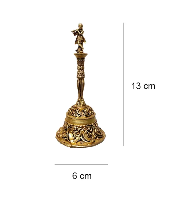 Sjl_Brass_Krishna_Design_Pooja_Ghanti_Gold_Handcrafted_13_Cm_Height_Religious_Theme_Indoor_Worship_Bell