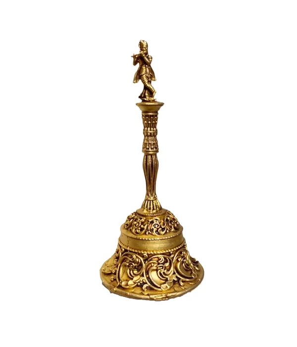Sjl_Brass_Krishna_Design_Pooja_Ghanti_Gold_Handcrafted_13_Cm_Height_Religious_Theme_Indoor_Worship_Bell