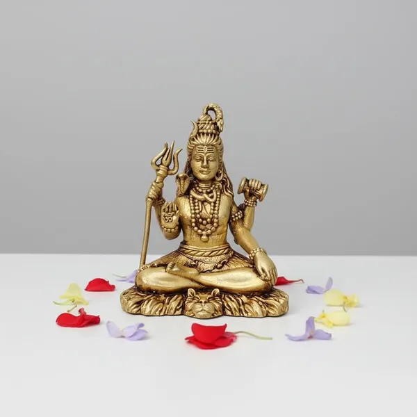 Sjl_Wax_Casting_Pure_Brass_Lord_Shiva_Statue_Dhyan_Pose_Mini_Mahadev_Meditating_Idol_For_Home_Mandir_Office_Car_Dashboard_Decor_5.5_X_4.5_Cm