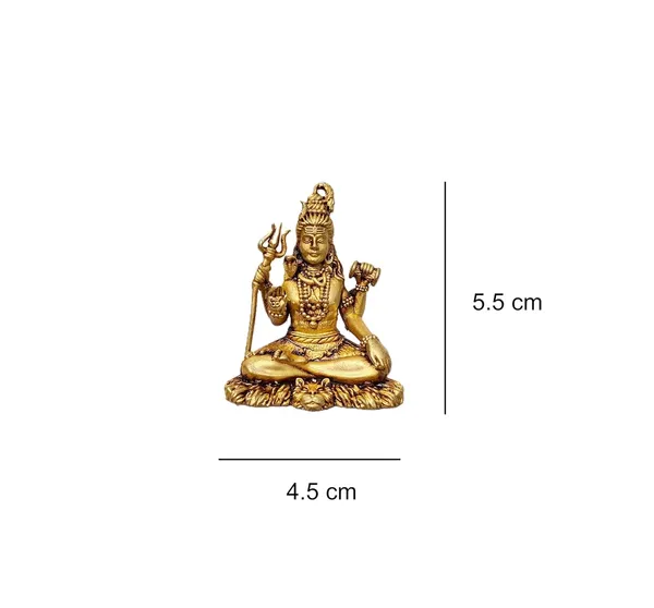 Sjl_Wax_Casting_Pure_Brass_Lord_Shiva_Statue_Dhyan_Pose_Mini_Mahadev_Meditating_Idol_For_Home_Mandir_Office_Car_Dashboard_Decor_5.5_X_4.5_Cm